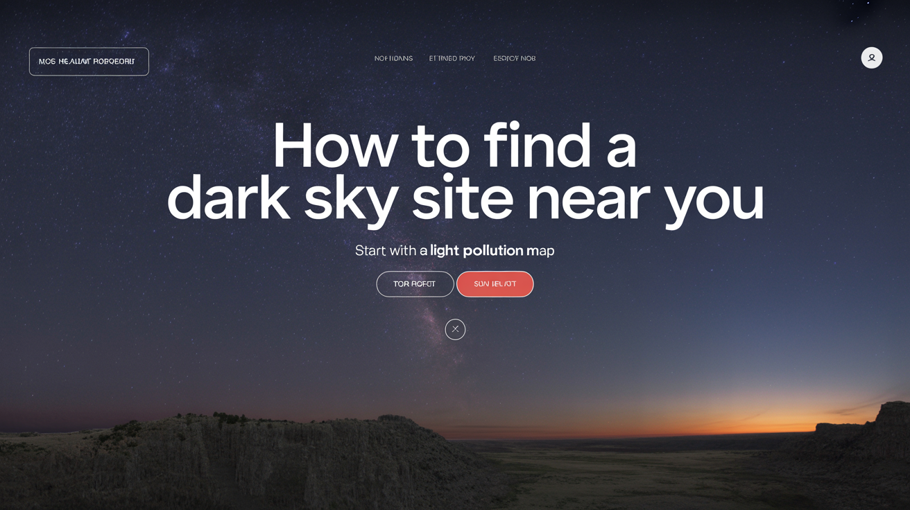 Start with a Light Pollution Map